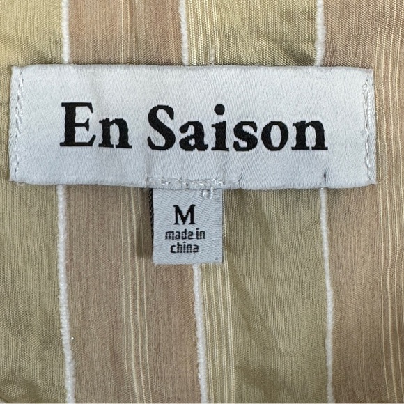 En Saison Blush Stripe Wide Leg Pants | Lightweight Trousers M - Picture 4 of 7